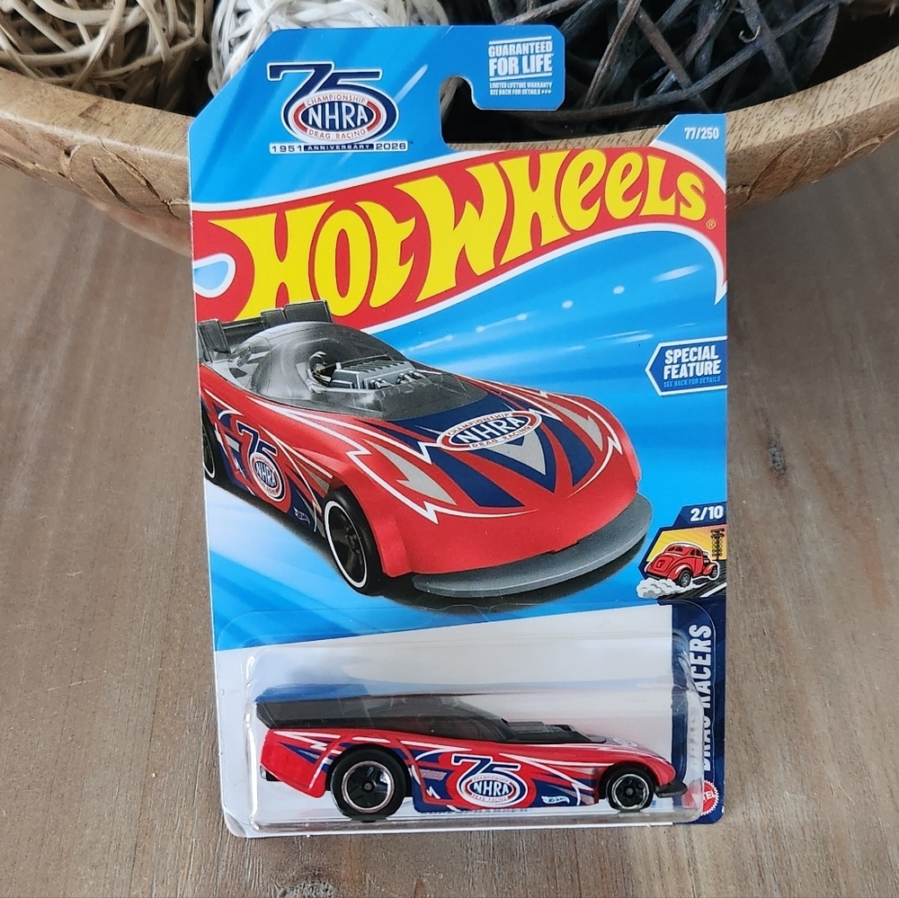 🔥 Hot Wheels NHRA 75th Anniversary SUPERCHARGED – 2026 Mainline #77/250 – NWT